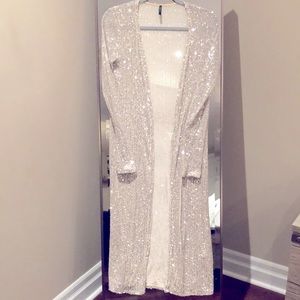 Long Sequin Duster